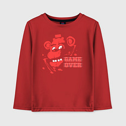 Лонгслив хлопковый детский Freddy Game Over, цвет: красный