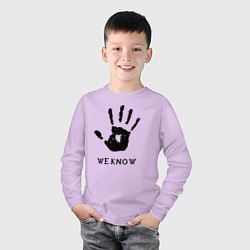 Лонгслив хлопковый детский We know, цвет: лаванда — фото 2