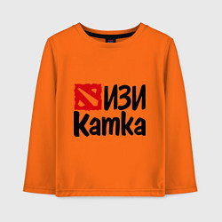 Лонгслив хлопковый детский Изи катка, цвет: оранжевый