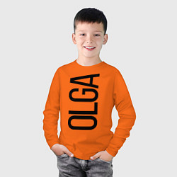 Лонгслив хлопковый детский Ольга, цвет: оранжевый — фото 2