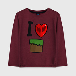 Детский лонгслив I love Dilleron