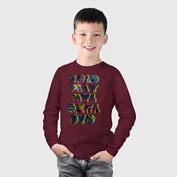 Лонгслив хлопковый детский Coldplay, цвет: меланж-бордовый — фото 2