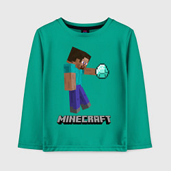 Детский лонгслив Minecraft Rock