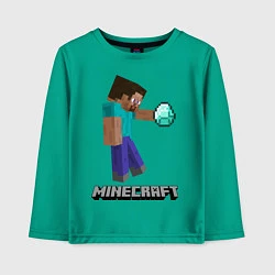 Детский лонгслив Minecraft Rock