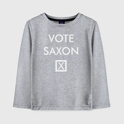 Лонгслив хлопковый детский Vote Saxon, цвет: меланж