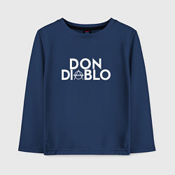 Лонгслив хлопковый детский Don Diablo, цвет: тёмно-синий
