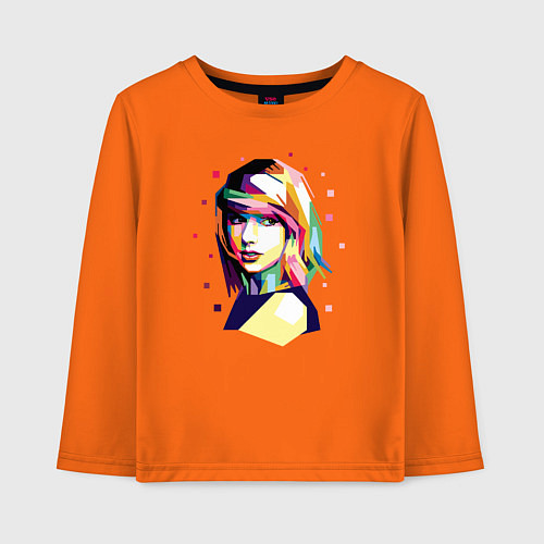 Детский лонгслив Taylor Swift Art / Оранжевый – фото 1