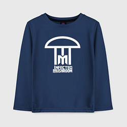 Лонгслив хлопковый детский Inficted Mushroom, цвет: тёмно-синий