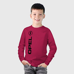 Лонгслив хлопковый детский OPEL, цвет: маджента — фото 2