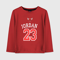 Лонгслив хлопковый детский Jordan 23, цвет: красный