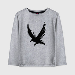 Детский лонгслив Черный ворон
