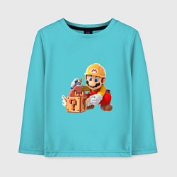 Детский лонгслив Super Mario: Builder