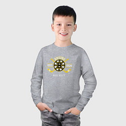 Лонгслив хлопковый детский Bruins, цвет: меланж — фото 2