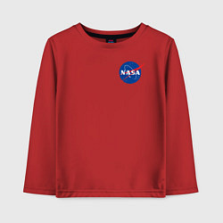 Лонгслив хлопковый детский NASA, цвет: красный