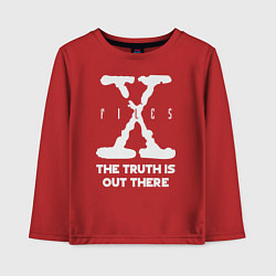 Лонгслив хлопковый детский X-Files: Truth is out there, цвет: красный