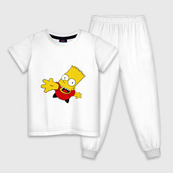 Пижама хлопковая детская Simpsons 8, цвет: белый