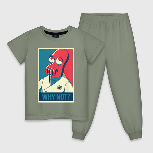 Детская пижама Zoidberg: Why not? / Авокадо – фото 1