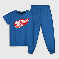 Пижама хлопковая детская Detroit Red Wings, цвет: синий