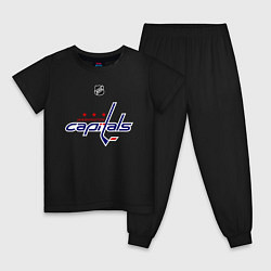 Пижама хлопковая детская Washington Capitals: Ovechkin 8 цвета черный — фото 1