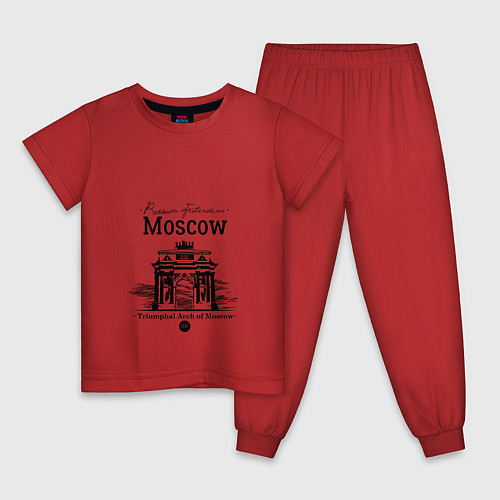 Детская пижама Triumphal Arch of Moscow / Красный – фото 1