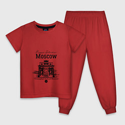 Пижама хлопковая детская Triumphal Arch of Moscow, цвет: красный