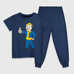 Пижама хлопковая детская Fallout Boy, цвет: тёмно-синий