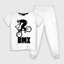 Пижама хлопковая детская BMX 3, цвет: белый