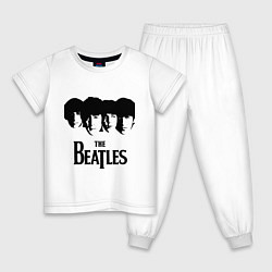 Пижама хлопковая детская The Beatles: Faces, цвет: белый