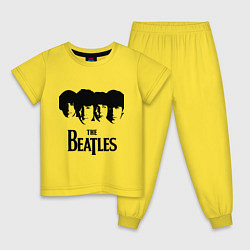Пижама хлопковая детская The Beatles: Faces, цвет: желтый