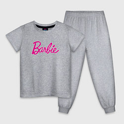 Пижама хлопковая детская Барби 3, цвет: меланж