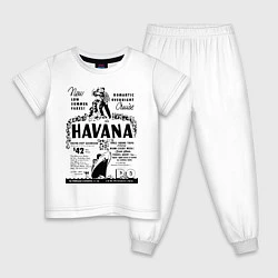 Пижама хлопковая детская Havana Cuba, цвет: белый