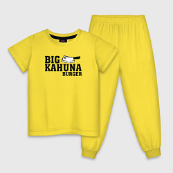 Пижама хлопковая детская Big Kahuna Burger, цвет: желтый