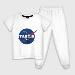 Пижама хлопковая детская Tardis NASA, цвет: белый