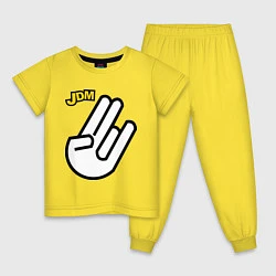 Пижама хлопковая детская JDM, цвет: желтый