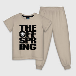 Пижама хлопковая детская The Offspring, цвет: миндальный