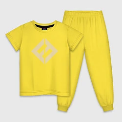 Пижама хлопковая детская Concrete & Gold, цвет: желтый