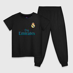Пижама хлопковая детская Real Madrid: Ronaldo 07, цвет: черный