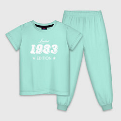 Пижама хлопковая детская Limited Edition 1983, цвет: мятный