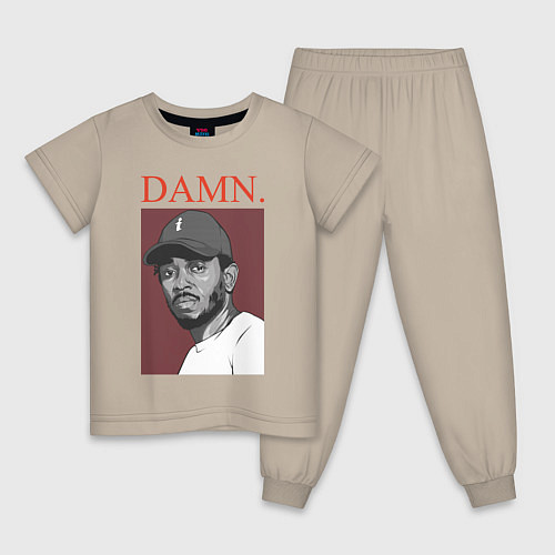 Детская пижама Kendrick Lamar: DAMN / Миндальный – фото 1