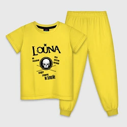 Пижама хлопковая детская Louna: Громче и злей, цвет: желтый