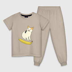 Детская пижама Cat no banana meme