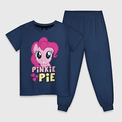 Пижама хлопковая детская Красавица Пинки Пай, цвет: тёмно-синий
