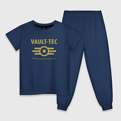 Пижама хлопковая детская Vault Tec, цвет: тёмно-синий