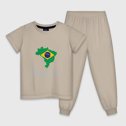 Детская пижама Brazil Country / Миндальный – фото 1