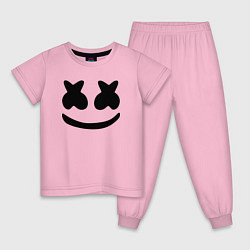 Пижама хлопковая детская Marshmello, цвет: светло-розовый