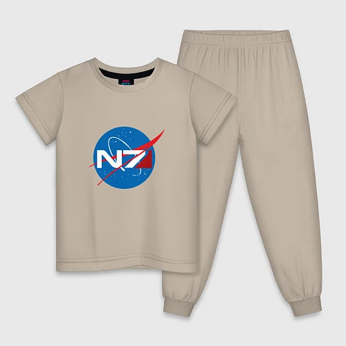 Детская пижама NASA N7 / Миндальный – фото 1