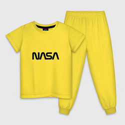 Пижама хлопковая детская NASA, цвет: желтый