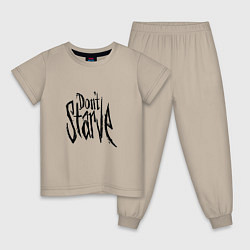 Пижама хлопковая детская Don't Starve, цвет: миндальный