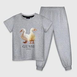 Пижама хлопковая детская GUSSI Ga-Ga, цвет: меланж