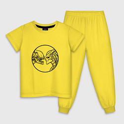 Пижама хлопковая детская Чужой & Хищник, цвет: желтый